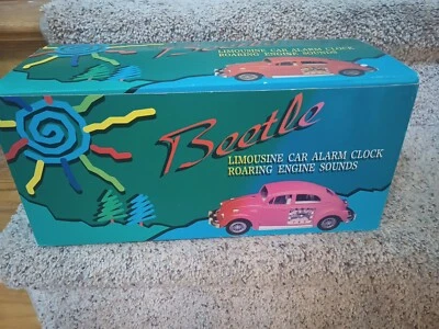 RTC Vintage Working Beetle Car Alarm Clock - Black - Image 1 of 4