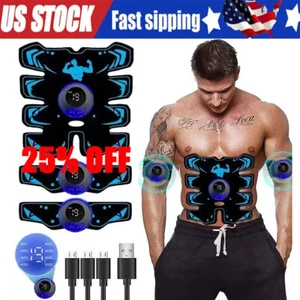 USB Muscle Stimulator EMS Ab Trainer Tactical Stimulater Abs Massager Belt Kit - Picture 1 of 11