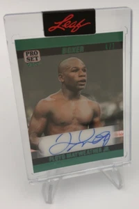 FLOYD MAYWEATHER JR AUTO RARE/7 2023 Leaf PRO SET GREEN Card PRO BOXING CHAMPION - Picture 1 of 9