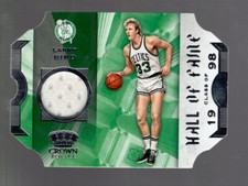 2019-20 Larry Bird Crown Royale Hall of Fame Memorabilia Jersey #HF-LB Celtics