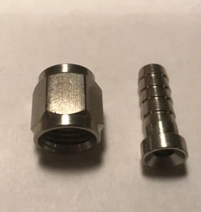 5 Quality STAINLESS STEEL HOSE BARB 1/4" Fittings For 3/8" HOSE Brewing Beer - Picture 1 of 5