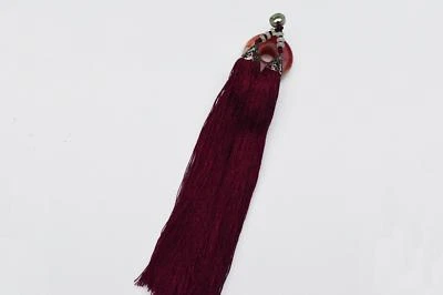 V21(1,10 pcs)20cm Long tassel Twin Metal (use for earring bookmark runner dress) - Image 1 of 4