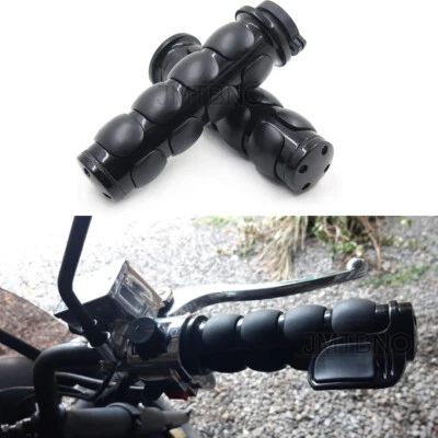 Empuñaduras de manillar de 1" para motocicleta Harley Davidson Softail Fatboy FatBob Foto 1 de 4