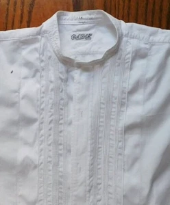 Vintage tunic shirt pin tuck bib size 14.75 inch Crook & Sons Bath mens formal - Picture 1 of 8