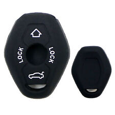 Black Soft Silicone Key Fob Cover For BMW 3 Series X3 X5 Z4 3-Button Blade Key