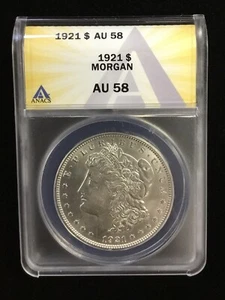 1921 Morgan Dollar ANACS AU 58 - Picture 1 of 4