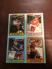 1990-91 O-Pee-Chee Box Bottom ( Vernon , Yzerman ,Bourque , Turcotte )
