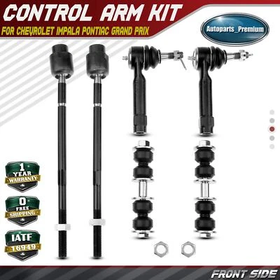 6x Eslabones de barra estabilizadora delantera con extremo de barra de amarre para Chevrolet Impala Pontiac Grand Prix Foto 1 de 4