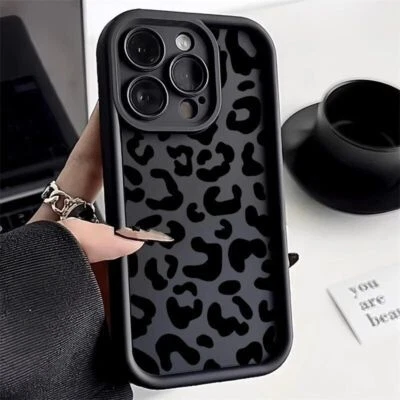 Leopard Pattern Phone Case For iPhone 16 Pro Max 15 14 13 12 11 XR XS 7 8 Cover - Image 1 of 4