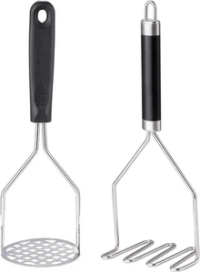 2 Stück Kartoffelstampfer, OLULU Schwerlast Edelstahl Kartoffelstampfer, - Bild 1 von 8