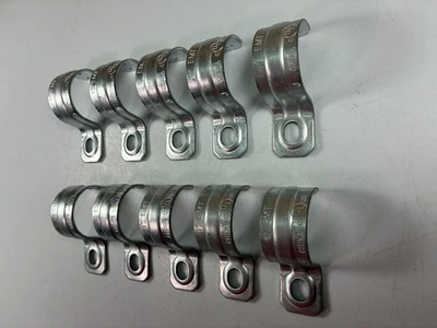 Correias de conduíte EMT (1 polegada 1") 1 furo (PACOTE COM 10) banhadas topázio interno/externo 513 - Imagem 1 de 4