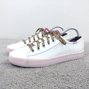 Keds Elizabeth And James Womens Size 6.5 Shoes White Canvas Leopard Animal Print - Picture 1 of 12