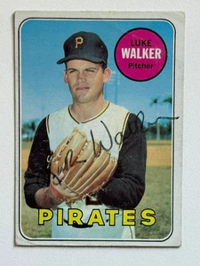 Luke Walker 1969 Topps #36 firmato autografo Pittsburgh Pirates - Foto 1 di 2