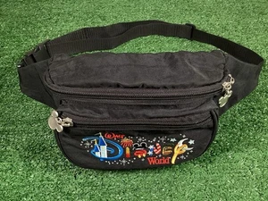 Walt Disney World Vintage Waist Bag Bum Bag - Adjustable - Black - Picture 1 of 19
