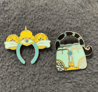 Princess Jasmine Aladdin Minnie Mouse Ears 头带胸针和钱包 批量 2 件 — 第 1/4 张图片