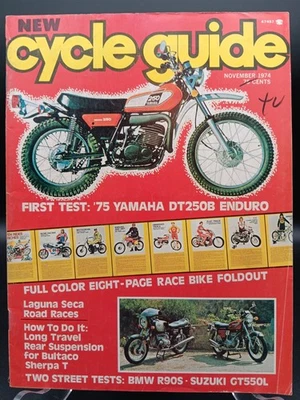 GUÍA DE CICLISMO NOV 74 DT250B King Kenny At Laguna Seca Tuning The 500 H-1 Mach III Foto 1 de 4