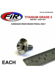 Perno de palanca de pedal de freno trasero de titanio 92001-1034 M6x1,00 mm KAWASAKI KX250 87-94 - Imagen 1 de 2
