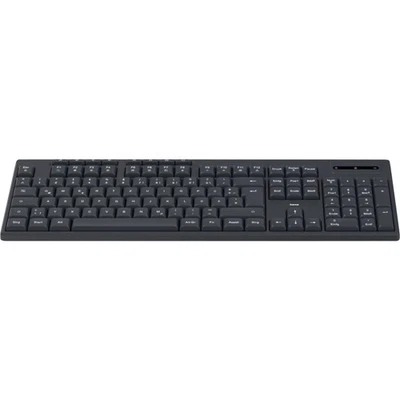 Hama WK-200 Funk Tastatur Deutsch, QWERTZ Schwarz Multimediatasten - Bild 1 von 4