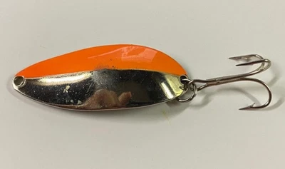 Isca de pesca vintage LITTLE CLEO WIGL 2 1/2" CORPO LARANJA E PRATA. - Imagem 1 de 2