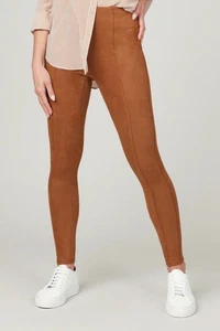 Spanx Wildlederimitat Leggings Rich Caramel Größe 2XL Tall Schlankmacher Stretch Hose - Bild 1 von 6