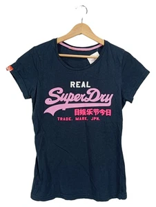 Superdry Damen T-Shirt Gr. 38/M Blau Casual Logo Baumwolle - Bild 1 von 9
