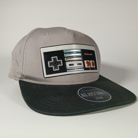 Nintendo Classic NES Controller - Snapback Hat, Gray and Black, One Size