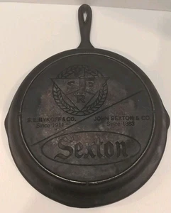 Vintage Lodge John Sexton and Co Advertising Cast Iron Skillet - Picture 1 of 9