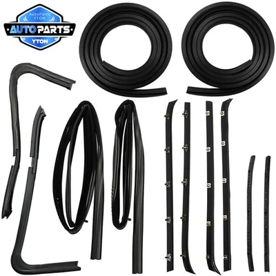 Door Weatherstrip Rubber Seal Kit 12 Pc Set for 73-80 Chevy GMC Pickup Truck Foto 1 de 4