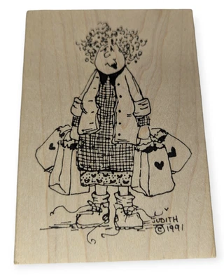 Estampillas de Judith & Heather bolsa de pelo permanente grande sello de dama Foto 1 de 4