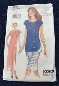 Vogue 9887 Schnittmuster Misses 18 20 22 Kleid Top Rock Koko Beall UNGESCHNITTEN - Bild 1 von 6