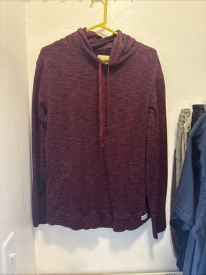 Sudadera con Capucha Para Hombre Moderna Diversión Borgoña Granate Con Bolsillos Talla Grande Foto 1 de 3