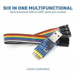 CP2102 6 in 1 USB to UART Serial Converter - TTL 485 232 Auto - Recovery Module - Picture 1 of 7