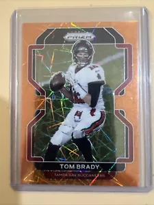 2021 NFL Prizm Orange Lazer Tampa Bay Buccaneers Tom Brady - Picture 1 of 2