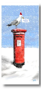 WHITBY SEAGULL CHRISTMAS CARD by Beachcomber Cards - Picture 1 of 3