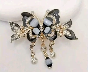 Butterfly Hair Claw Rhinestone NEW Fashion Jewelry FAST FREE Ship 3 Inch - Picture 1 of 1