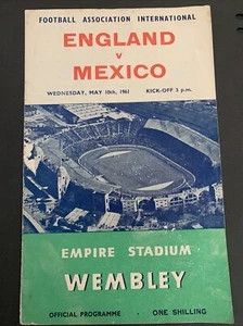 1961 England V Mexico Match Programme At Wembley - Picture 1 of 3