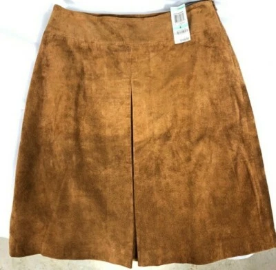 Falda de gamuza INC coñac EE. UU. 8 NUEVA CON ETIQUETAS PRECIO DE VENTA SUGERIDO POR EL FABRICANTE $149 Foto 1 de 3