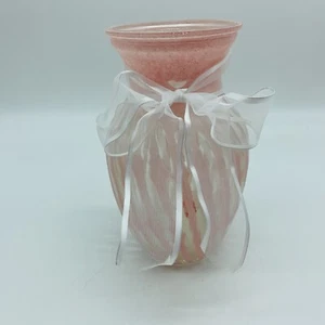 Soft Pink 8” Glass Flower Vase - Picture 1 of 5