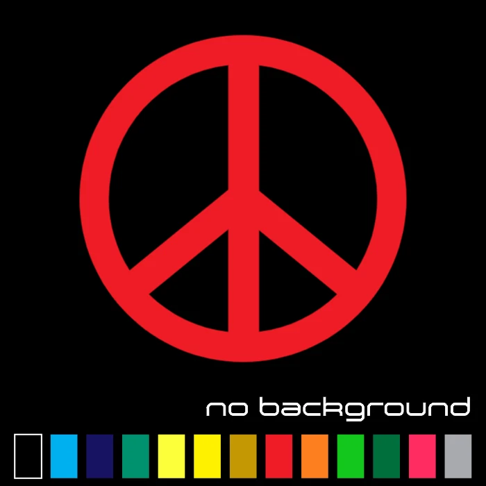 Calcomanía de vinilo adhesiva signo de la paz - símbolo de amor parachoques hippie ventana coche Foto 1 de 1