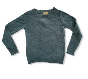 Kids Girls Green Crewneck Knitted Pull Over Sweater NWT SZ Small 8-10 - Picture 1 of 3
