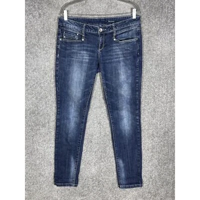 MNG By Mango Bianca Skinny Straight Leg Jeans Womens Size 12 Stretch Blue Denim - Image 1 of 4