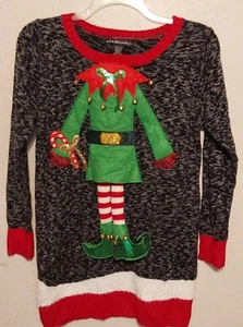 United States Sweaters Holiday Women's Ugly Christmas Bells Elf Size M - Picture 1 of 1