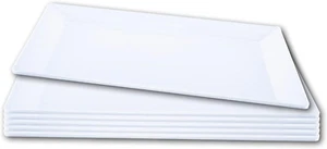 4pcs Rectangular Melamine Plates 25x35cm Durable Dinnerware for Daily Use - Picture 1 of 12