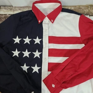 Panhandle Slim Shirt Womens USA American Flag Cowboy Western Rodeo Size Medium - Picture 1 of 13