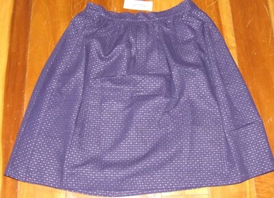 Falda azul para mujer Gymboree talla 4 6 pequeña plateada forrada a lunares algodón NUEVA $60 10 Foto 1 de 4