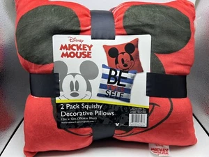 DISNEY MICKEY MOUSE BE YOUR SELBST 2ER-PACK MATSCHIGE DEKOKISSEN 12 Zoll x 12 Zoll NEU - Bild 1 von 2