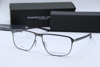 NEW PORSCHE DESIGN P'8285 C GUNMETAL BLACK AUTHENTIC FRAMES EYEGLASSES 56-14