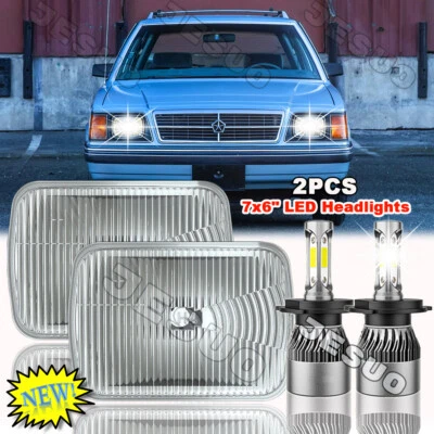 For Chrysler Cordoba 1980-83 Pair 7x6" Square LED Headlights Hi/Lo Beam DRL Lamp Foto 1 de 4