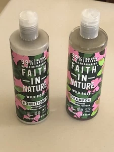 JUEGO DE CHAMPÚ Y ACONDICIONADOR FAITH IN NATURE WILD ROSE RESTAURACIÓN ORGÁNICA 13,5 OZ - Imagen 1 de 6