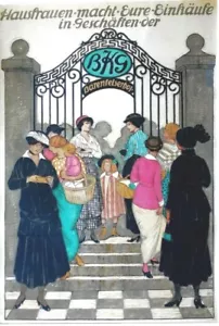 Original vintage poster BKG LADIES FINE SHOPPING BASEL 1915 - Picture 1 of 1